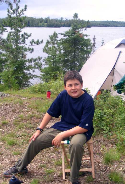 Our campsite on Sucker Lake