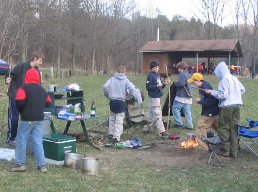 Scouts Cook Dinner