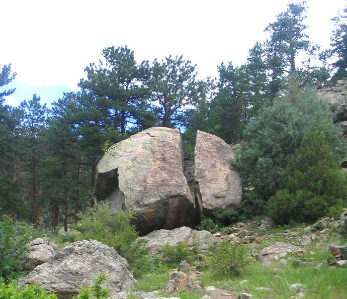 Split rock in Rocky Mountain National Park