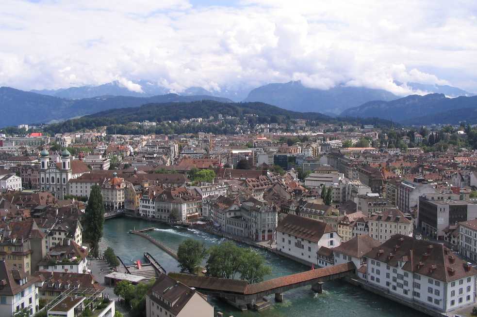 Panoramic view of Lucerne, Switzerland